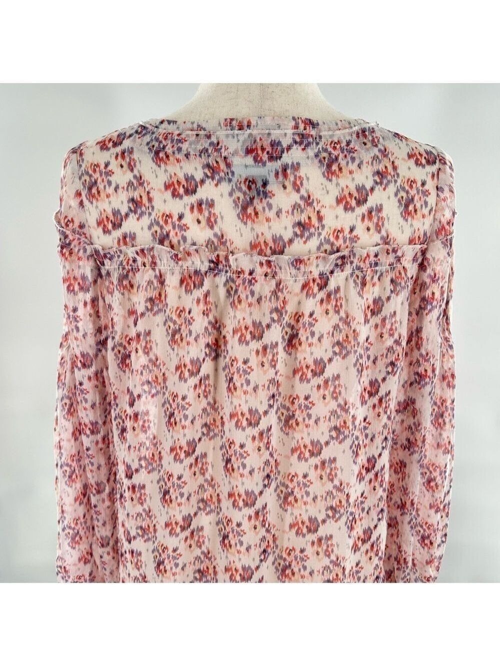 Romeo Juliet Couture Floral Blouse Pink Purple White Small - Picture 9 of 12